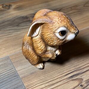 Vintage Harvey Knox Kingdom Brown Ceramic Bunny Rabbit Global Art Made In Japan